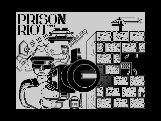 Prison Riot title screen for ZX Spectrum